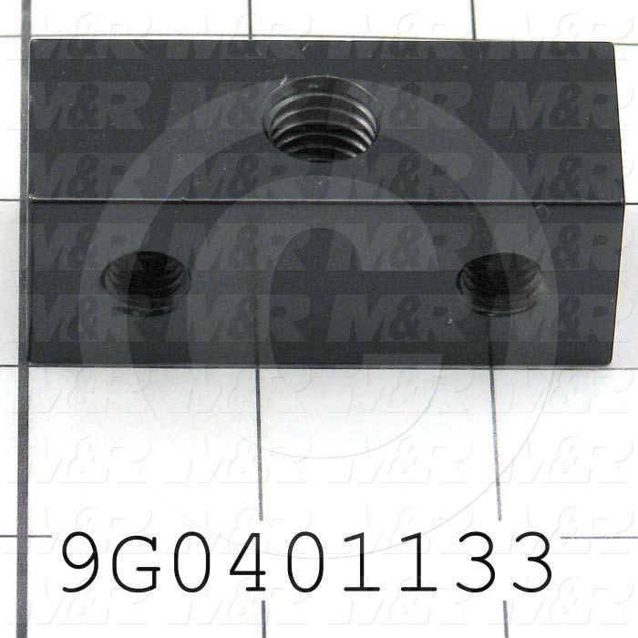 Fabricated Parts, Adj Bracket "A", 2.50 in. Length, 1.00 in. Width, 1.00 in. Thickness, Satin Black Finish