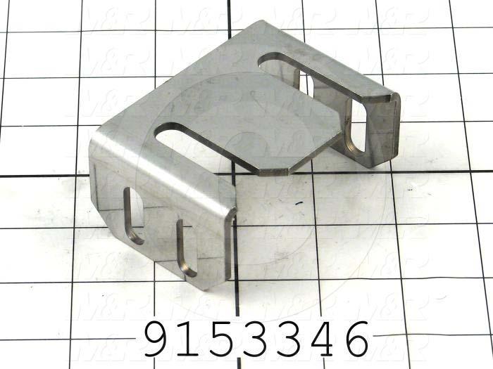 Fabricated Parts, Adjusted C-Shape Bracket, 3.27 in. Length, 2.25 in. Width, 1.45 in. Height