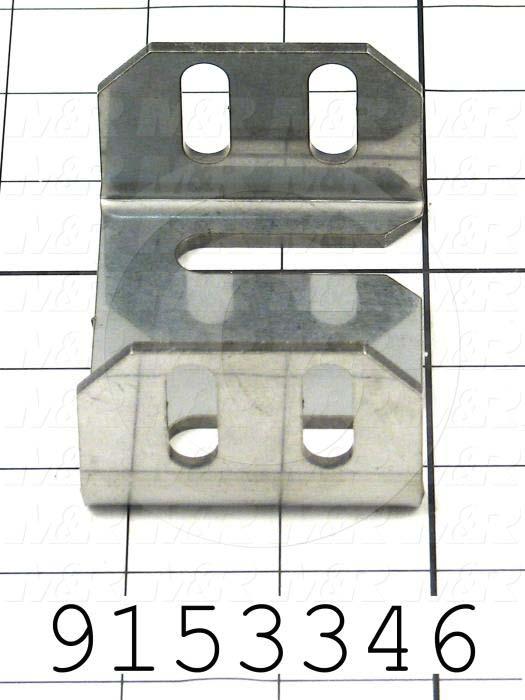 Fabricated Parts, Adjusted C-Shape Bracket, 3.27 in. Length, 2.25 in. Width, 1.45 in. Height