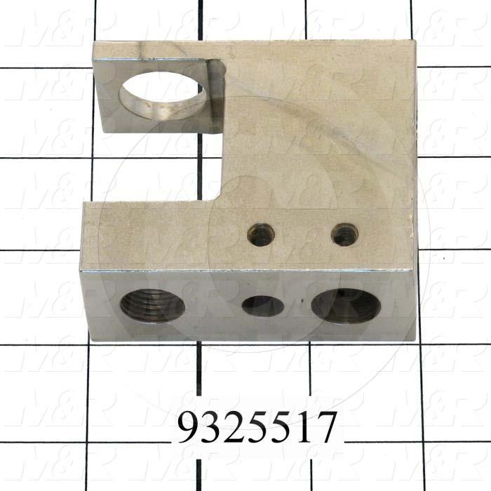 Fabricated Parts, Adjusting Block 3", 3.00 in. Length, 2.50 in. Width, 1.25 in. Height, Nickel Plated Finish