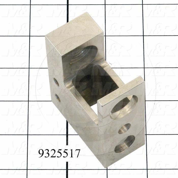 Fabricated Parts, Adjusting Block 3", 3.00 in. Length, 2.50 in. Width, 1.25 in. Height, Nickel Plated Finish