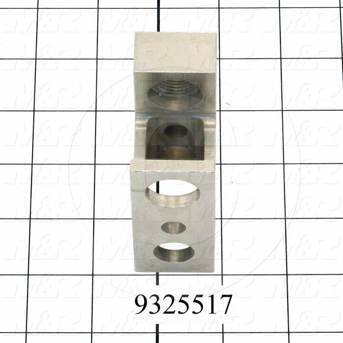 Fabricated Parts, Adjusting Block 3", 3.00 in. Length, 2.50 in. Width, 1.25 in. Height, Nickel Plated Finish