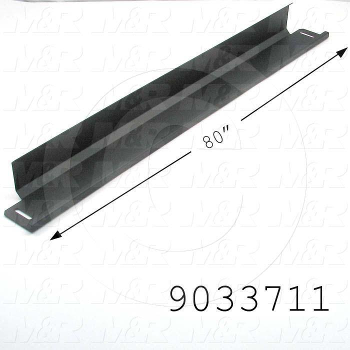 Fabricated Parts, Adjustment Door 80" V72, 80.00 in. Length, 3.30 in. Width, 2.90 in. Height, 18 GA Thickness, Powder Coat Flat Black Finish