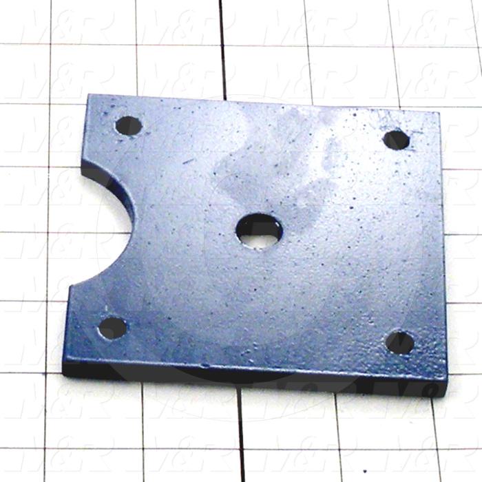 Fabricated Parts, Adjustment Plate, 4.00 in. Length, 4.00 in. Width, 0.25 in. Thickness