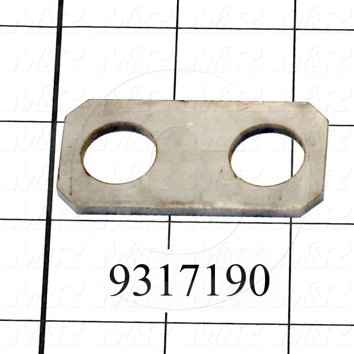 Fabricated Parts, Air Cylinder Plate, 2.25 in. Length, 1.13 in. Width, 0.12 in. Thickness