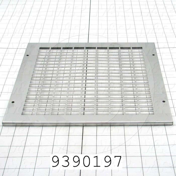 Fabricated Parts, Air Filter Grill, 12.63 in. Length, 11.63 in. Width, 0.33 in. Height, 18 GA Thickness