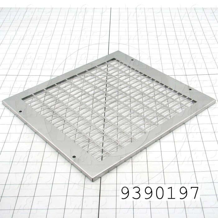Fabricated Parts, Air Filter Grill, 12.63 in. Length, 11.63 in. Width, 0.33 in. Height, 18 GA Thickness