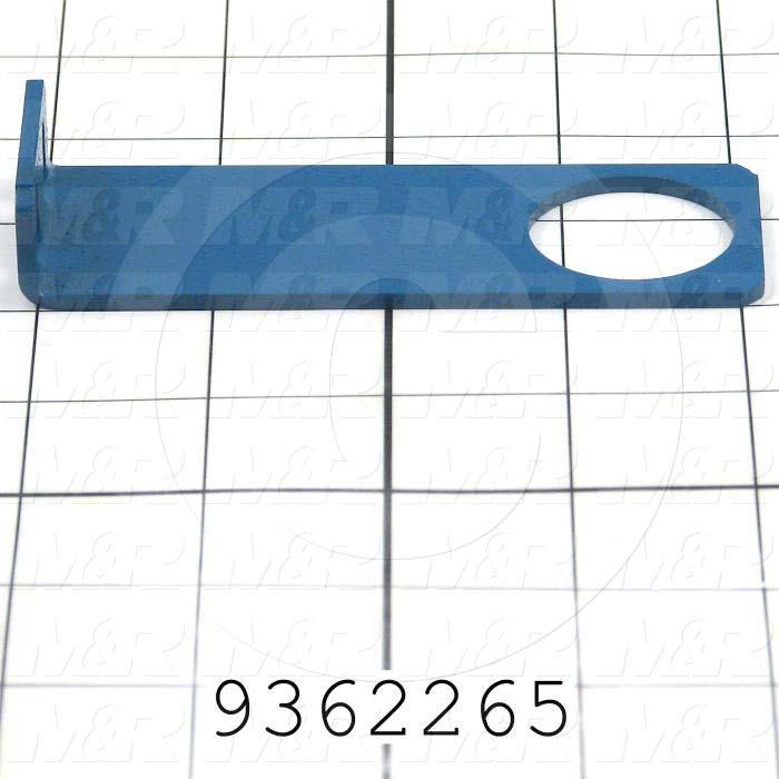 Fabricated Parts, Air Presure Regulator Bracket, 4.25 in. Length, 1.50 in. Width, 0.75 in. Height, 0.75 in. Thickness, Painted Blue Finish