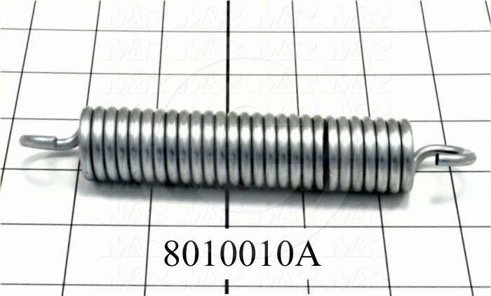 Fabricated Parts, Arm Spring, 5.00 in. Length, 1.00 in. Diameter, OC50002 Decorative Chrome Plating Finish