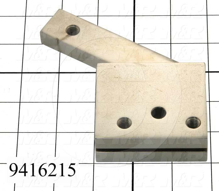 Fabricated Parts, Attachment Weldment Right, 4.83 in. Length, 4.53 in. Width, 1.00 in. Height, Nickel Plated Finish