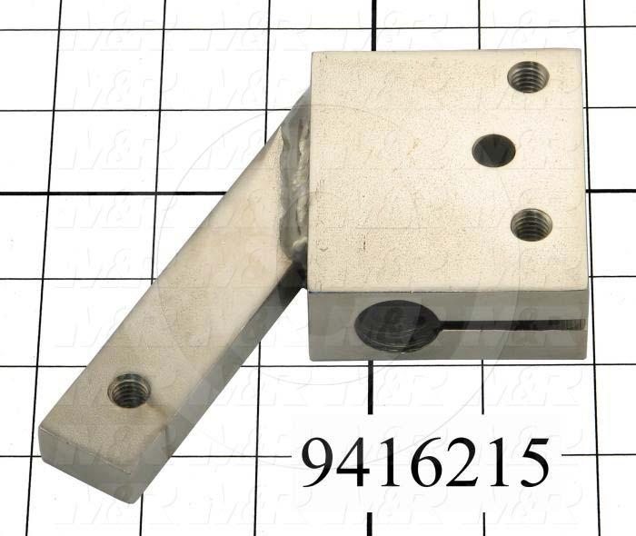 Fabricated Parts, Attachment Weldment Right, 4.83 in. Length, 4.53 in. Width, 1.00 in. Height, Nickel Plated Finish