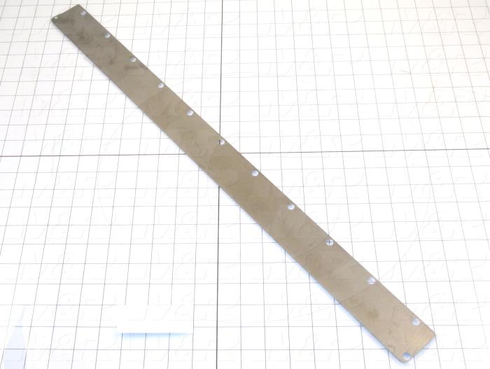 Fabricated Parts, Back Scrn Hold Ss. Top 2", 26.70 in. Length, 2.00 in. Width, 16 GA Thickness