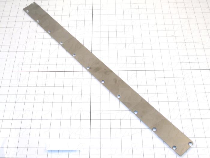 Fabricated Parts, Back Scrn Hold Ss. Top 2", 26.70 in. Length, 2.00 in. Width, 16 GA Thickness