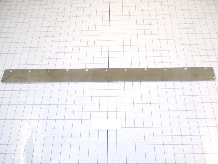 Fabricated Parts, Back Scrn Hold Ss. Top 2", 26.70 in. Length, 2.00 in. Width, 16 GA Thickness