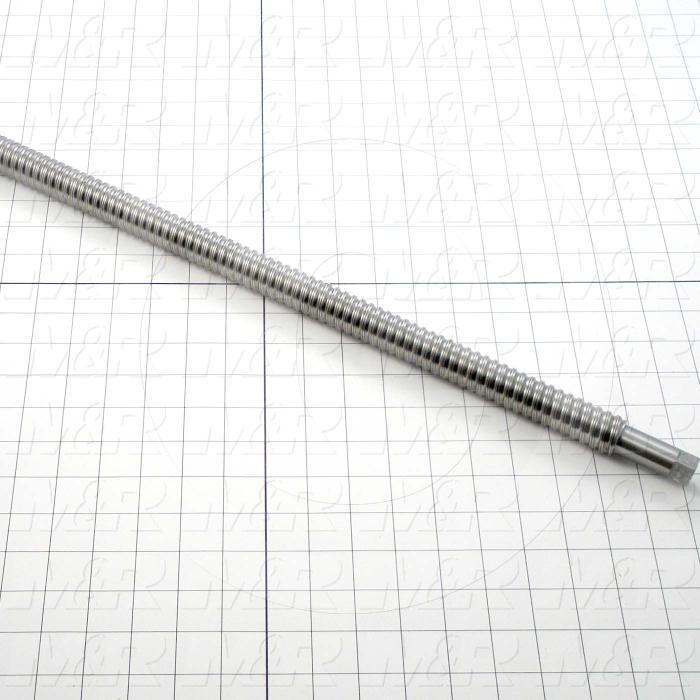 Fabricated Parts, Ball Bearing Screw, 25.50 in. Length, 0.79 in. Diameter