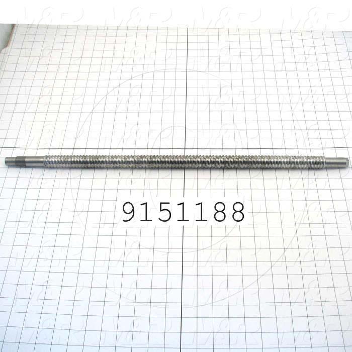 Fabricated Parts, Ball Bearing Screw, 26.75 in. Length, 1.00 in. Diameter