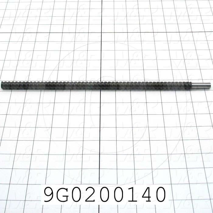 Fabricated Parts, Ball Screw, 14.00 in. Length, 0.50 in. Diameter