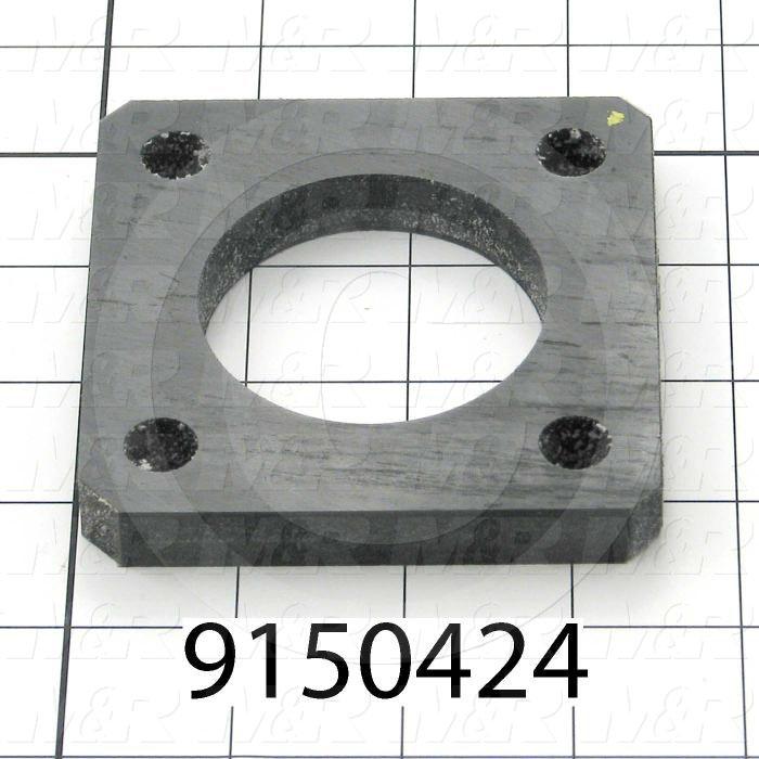 Fabricated Parts, Ball Screw Bumper, 3.50 in. Length, 3.50 in. Width, 0.50 in. Thickness