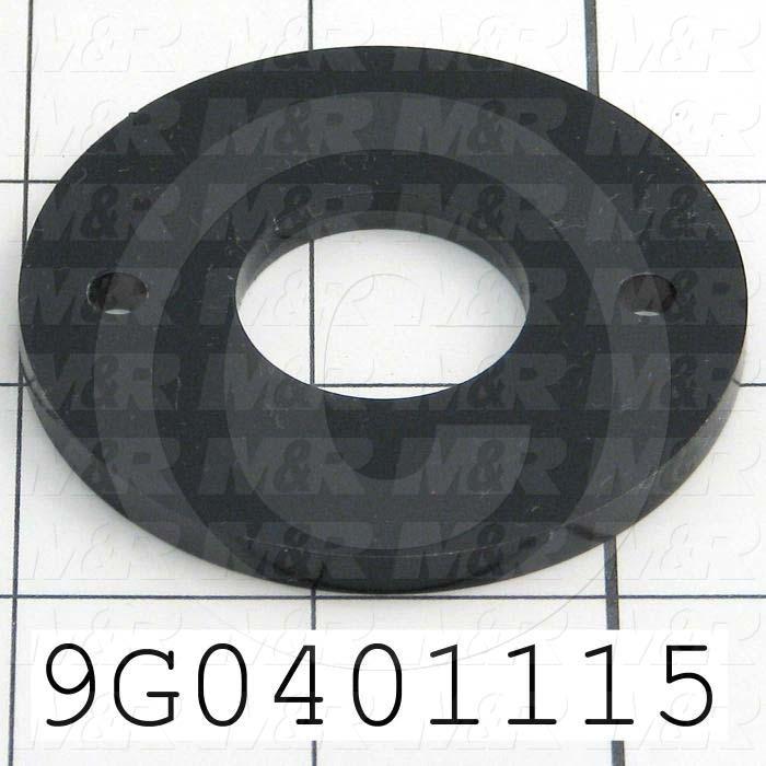 Fabricated Parts, Bearing Bracket "B", 2.50 in. Diameter, 3/16 in. Thickness, Satin Black Finish