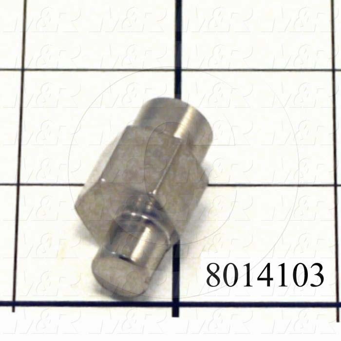 Fabricated Parts, Bearing Eccentric Stud, 1.25 in. Length, 0.63 in. Width, 0.63 in. Height