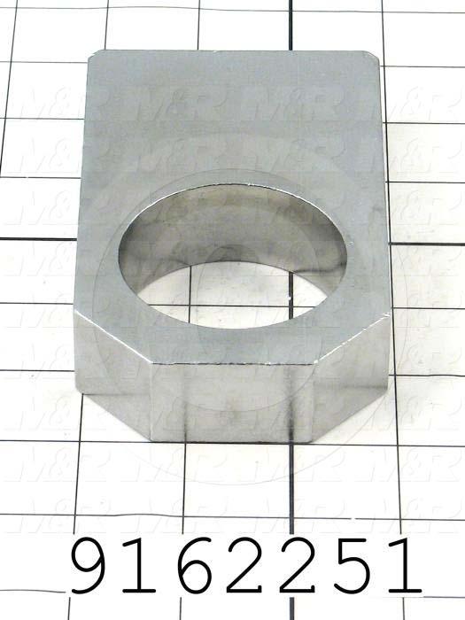Fabricated Parts, Bearing Housing, 4.91 in. Length, 3.00 in. Width, 1.00 in. Thickness, Right Side