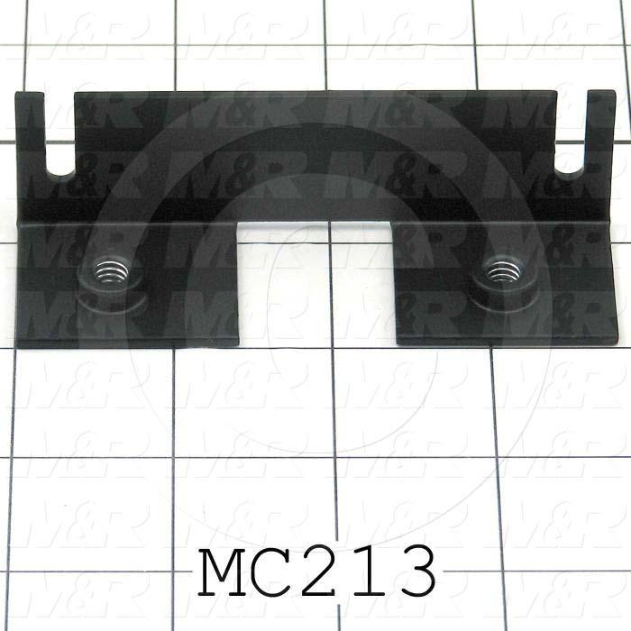 Fabricated Parts, Bearing Plate Mounting Angle, 3.81 in. Length, 1.19 in. Width, 1.12 in. Height, 14 GA Thickness, Black Finish