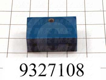 Fabricated Parts, Bed Adjustment Block, 2.50 in. Length, 1.50 in. Width, 1.00 in. Thickness, Painted Blue Finish