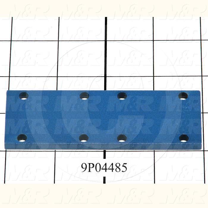 Fabricated Parts, Belt Locking Plate, 4.00 in. Length, 1.43 in. Width, 3/16 in. Thickness