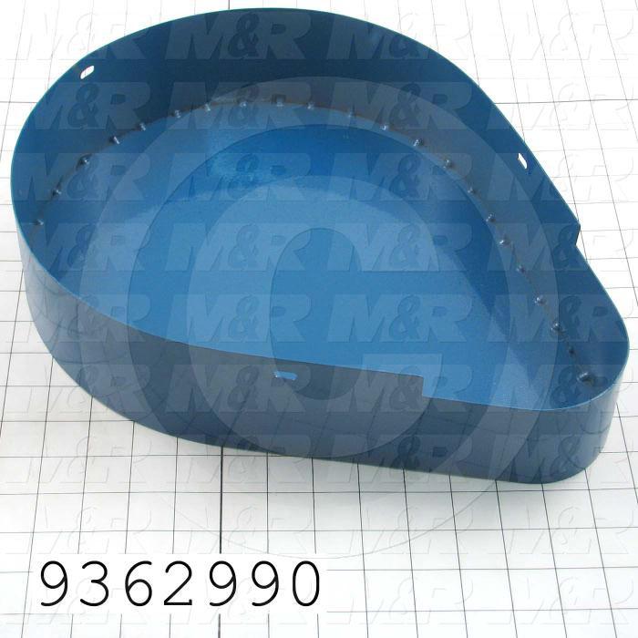 Fabricated Parts, Belt Pulley Cover Weldment, 15.66 in. Length, 12.00 in. Width, 3.25 in. Height