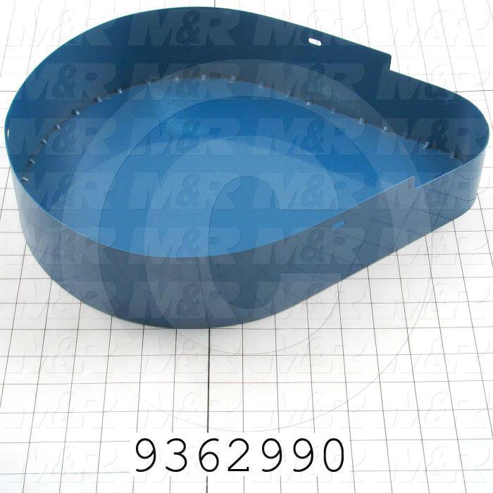 Fabricated Parts, Belt Pulley Cover Weldment, 15.66 in. Length, 12.00 in. Width, 3.25 in. Height