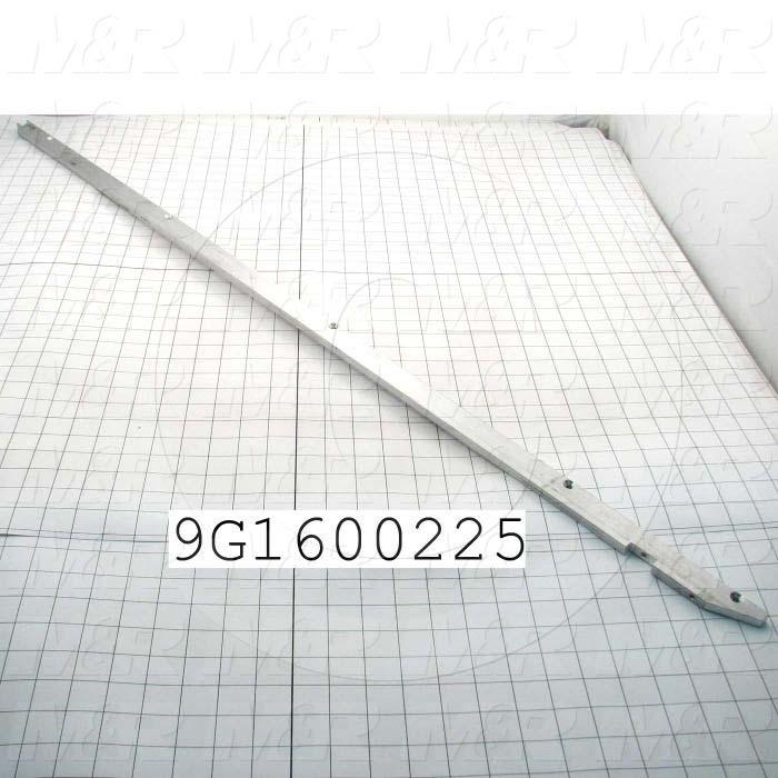 Fabricated Parts, Belt Support Bracket Left, 46.75 in. Length, 1.00 in. Width, 3/8 in. Thickness