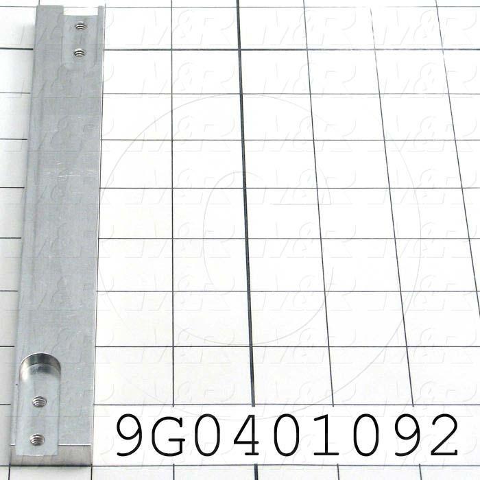 Fabricated Parts, Belt Support Brkt R, 8.86 in. Length, 1.00 in. Width, 0.375 in. Height