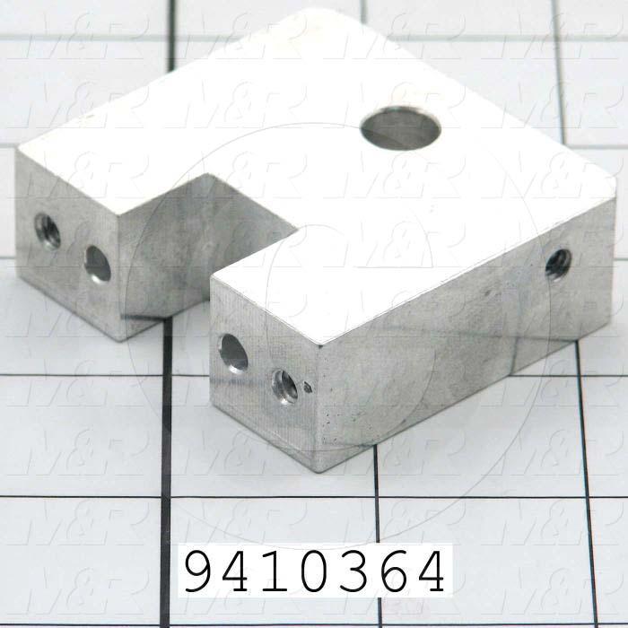 Fabricated Parts, Block, 2.25 in. Length, 0.75 in. Width, 2.06 in. Height