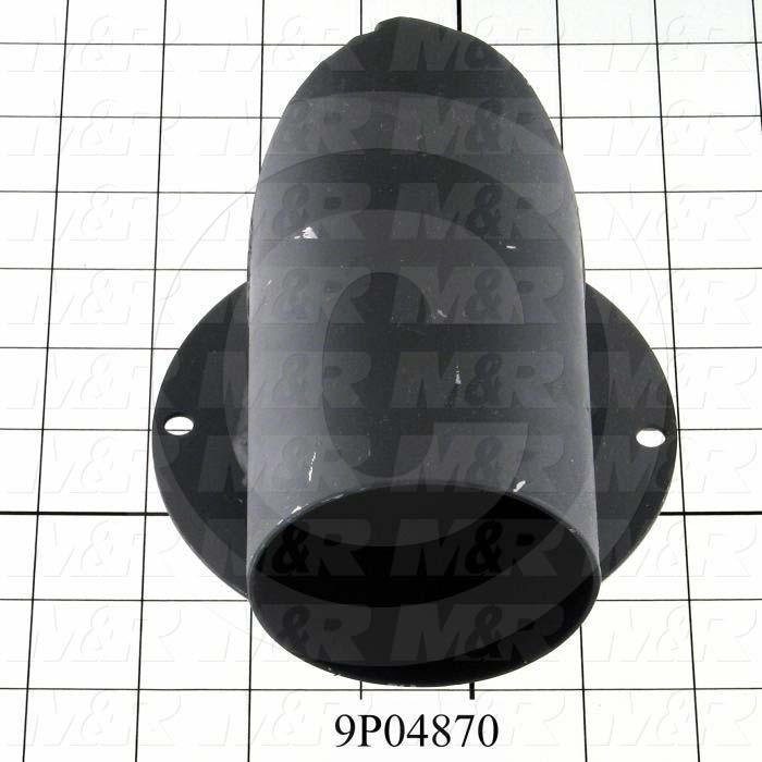 Fabricated Parts, Blow Back Elbow Weldment, 5.25 in. Length, 5.00 in. Width, 4.00 in. Height, Painted Black Finish