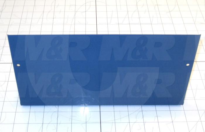 Fabricated Parts, Blower Box Cover, 11.66 in. Length, 7.18 in. Width, 6.54 in. Height, 18 GA Thickness, Painted Blue Finish