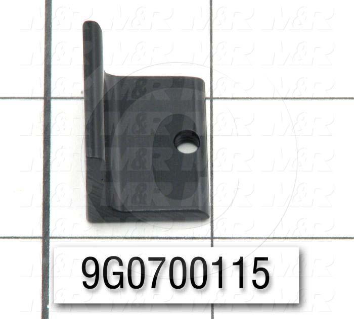 Fabricated Parts, Blower Male Clevis, 1.00 in. Length, 0.75 in. Width, 0.75 in. Height, Black Anodized Finish