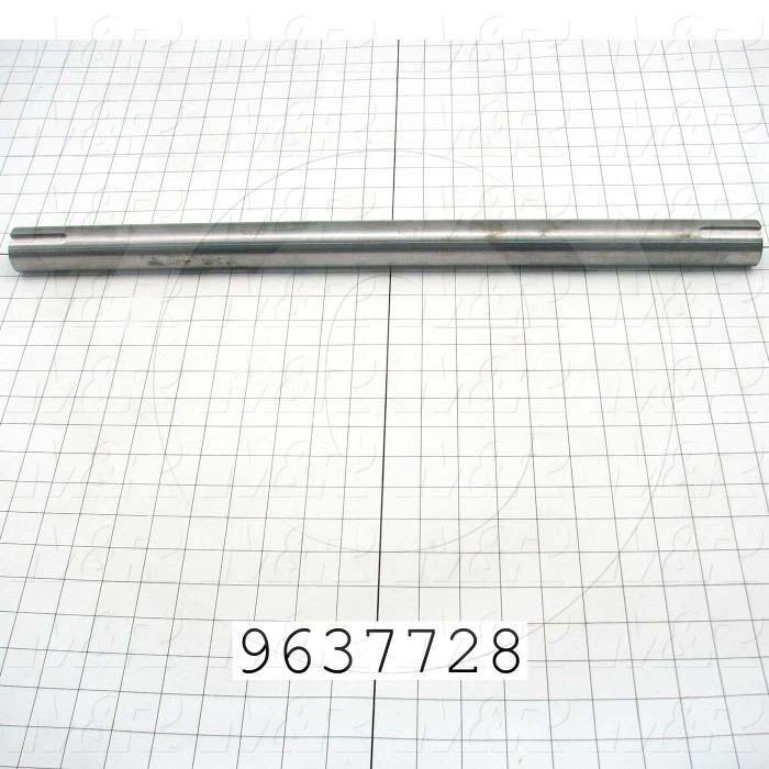 Fabricated Parts, Blower Shaft, 23.23 in. Length, 1.44 in. Diameter