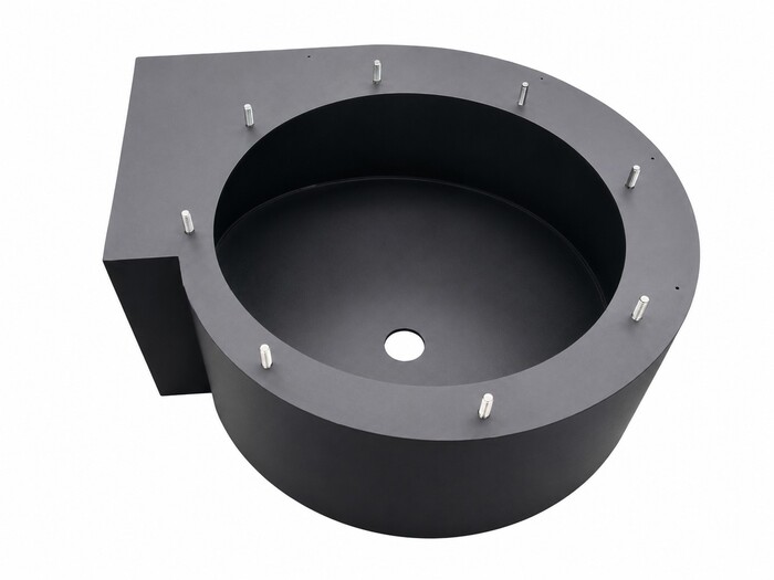Fabricated Parts, Blower Weldment, 23.70 in. Length, 22.68 in. Width, 11.00 in. Height