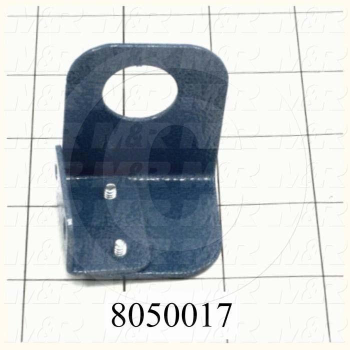 Fabricated Parts, Bracket, 1.88 in. Length, 1.63 in. Width, 1.41 in. Height, 16 GA C.R.Sheet Thickness, Paint Blue Finish