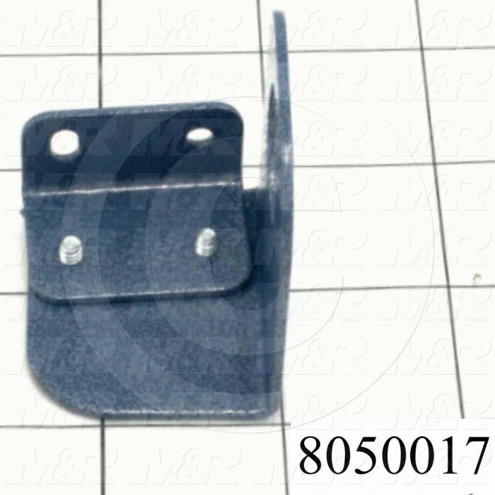 Fabricated Parts, Bracket, 1.88 in. Length, 1.63 in. Width, 1.41 in. Height, 16 GA C.R.Sheet Thickness, Paint Blue Finish