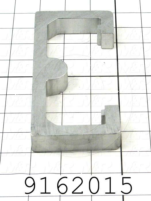 Fabricated Parts, Bracket, 7.06 in. Length, 3.00 in. Width, 0.75 in. Thickness