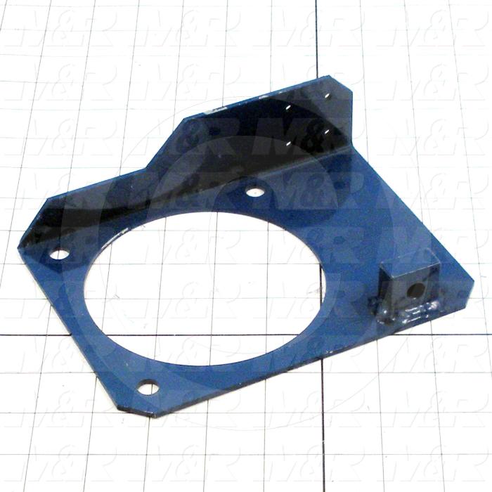 Fabricated Parts, Brake Plate Weldment, 5.38 in. Length, 7.25 in. Width, 1.88 in. Height