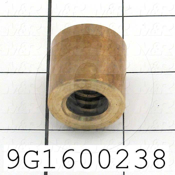 Fabricated Parts, Bronze Insert 5/8-8 Acme, 1.00 in. Length, 1.00 in. Diameter, 5/8-8 Thread Size, Plain Finish