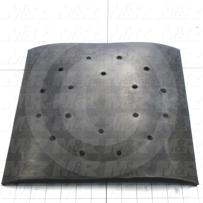 Fabricated Parts, Bucket Floor Mat, 13.19 in. Length, 13.19 in. Width, 0.25 in. Thickness