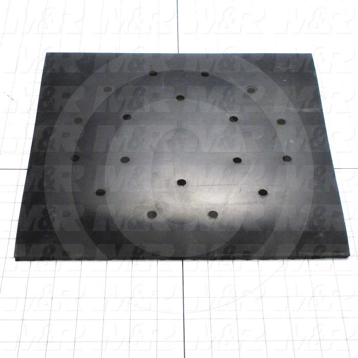 Fabricated Parts, Bucket Floor Mat, 13.25 in. Length, 13.25 in. Width, 0.25 in. Thickness