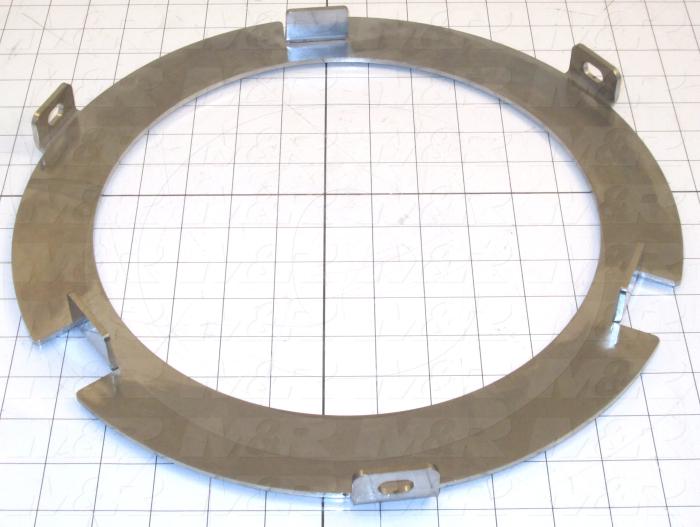 Fabricated Parts, Bucket Pull Down Cover, 1.06 in. Length, 13.88 in. Diameter, 10 GA Thickness