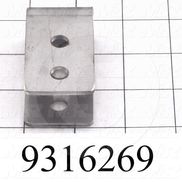 Fabricated Parts, Bumper Stop Bracket, 5.61 in. Length, 1.38 in. Width, 0.97 in. Height