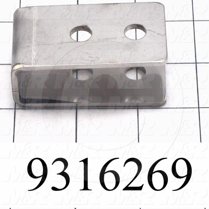 Fabricated Parts, Bumper Stop Bracket, 5.61 in. Length, 1.38 in. Width, 0.97 in. Height