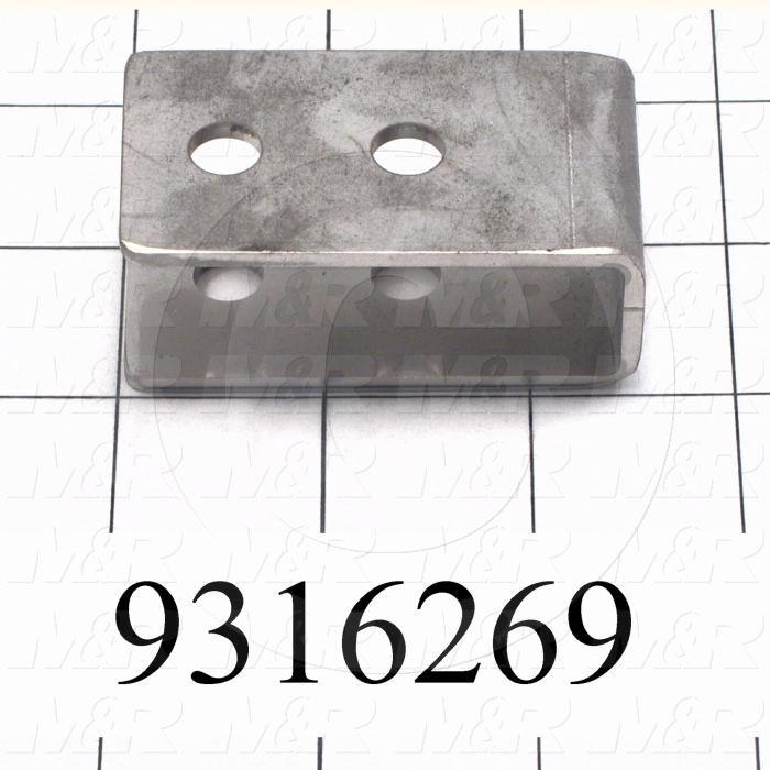 Fabricated Parts, Bumper Stop Bracket, 5.61 in. Length, 1.38 in. Width, 0.97 in. Height