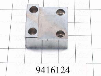 Fabricated Parts, Cam Follower Mtg. Block 2.5"Re, 2.50 in. Length, 2.50 in. Width, 1.13 in. Thickness, Chrome-Plated Finish